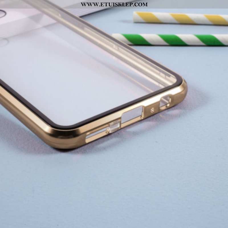 Etui do Samsung Galaxy S21 Plus 5G Metalowe Krawędzie I Podwójnie Hartowane Szkło